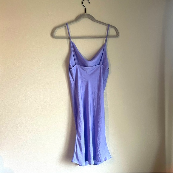 Sky Blue Satin Dress - Picture 2 of 2